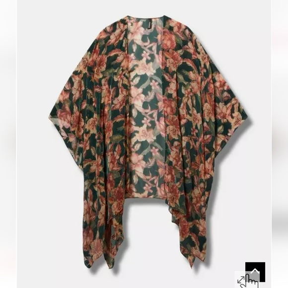 🆕️🌺 TORRID FLORAL BURNOUT RUANA🌺 - Picture 6 of 6